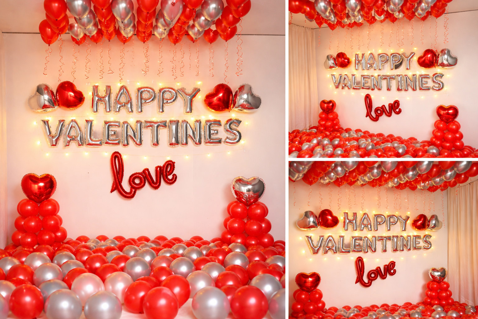 Royal Red Valentine Ceiling & Floor Setup - Image 2